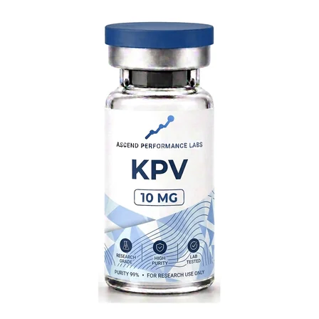 Ascend KPV research compound vial, 10 mg blue label